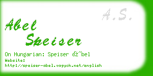 abel speiser business card